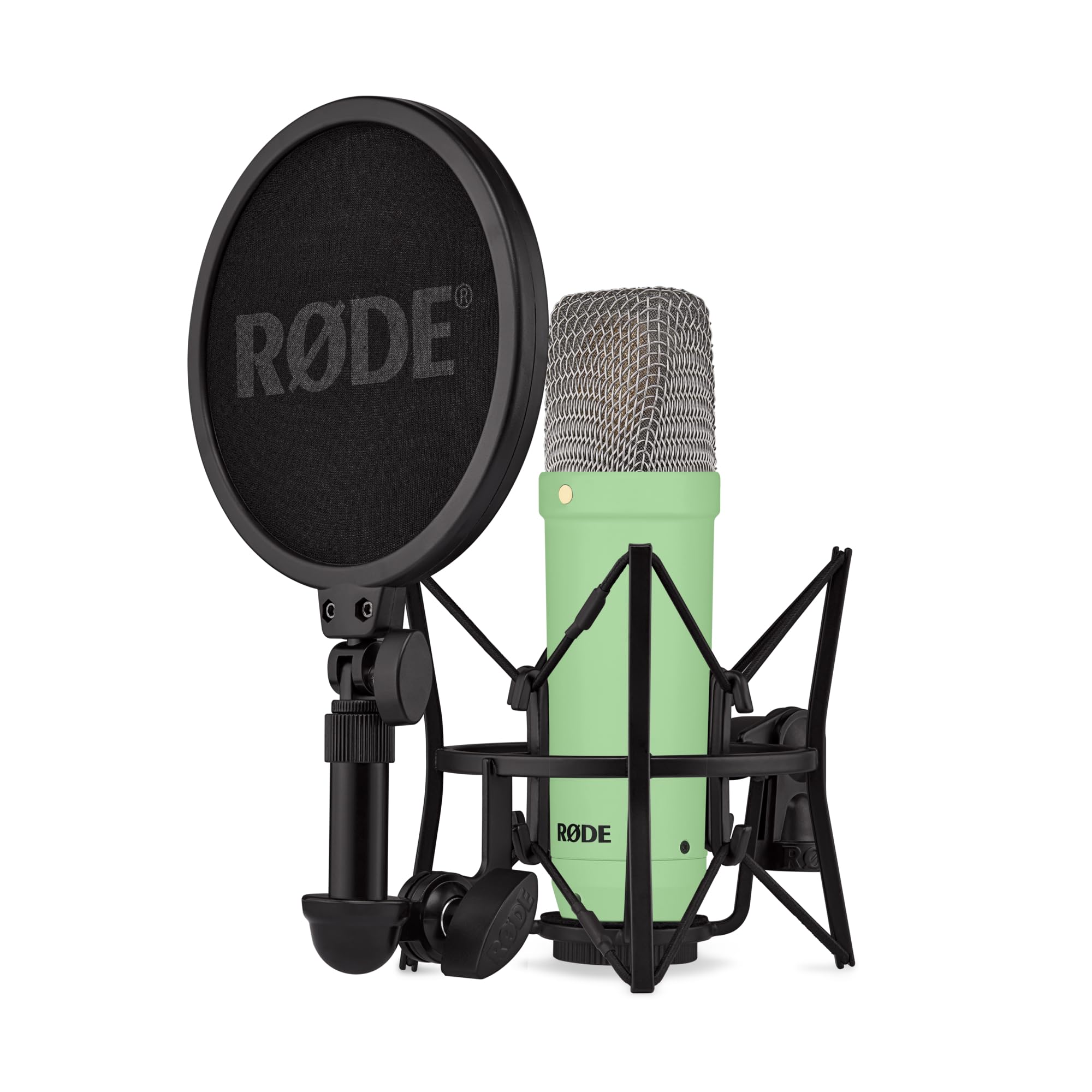 RØDE NT1 Signature Series Microfono a condensatore a grande diaframma della con supporto antivibratorio, filtro antipop e cavo XLR per produzione musicale, registrazione vocale, streaming e podcast
