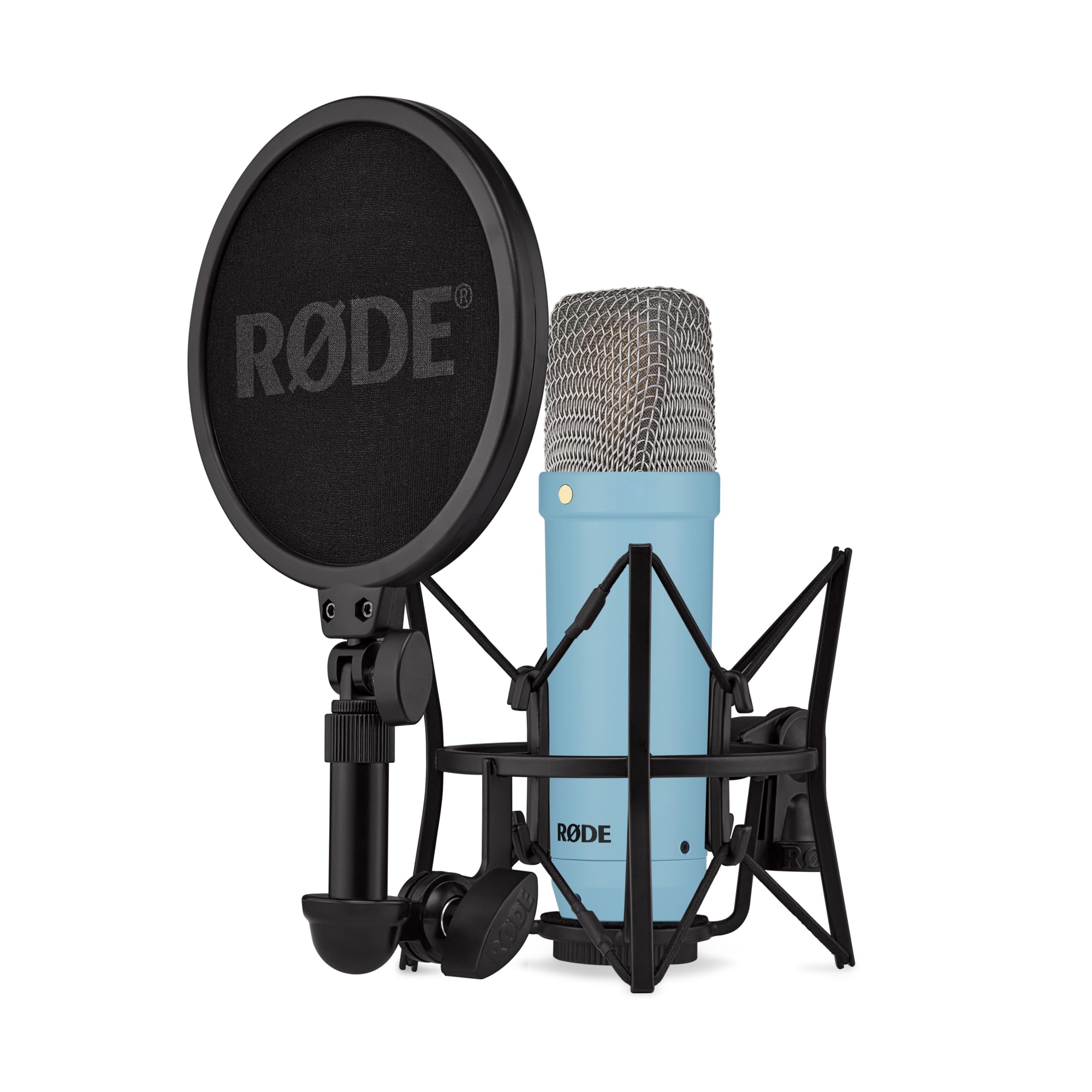 RØDE NT1 Signature Series Microfono a condensatore a grande diaframma della con supporto antivibratorio, filtro antipop e cavo XLR per produzione musicale, registrazione vocale, streaming e podcast