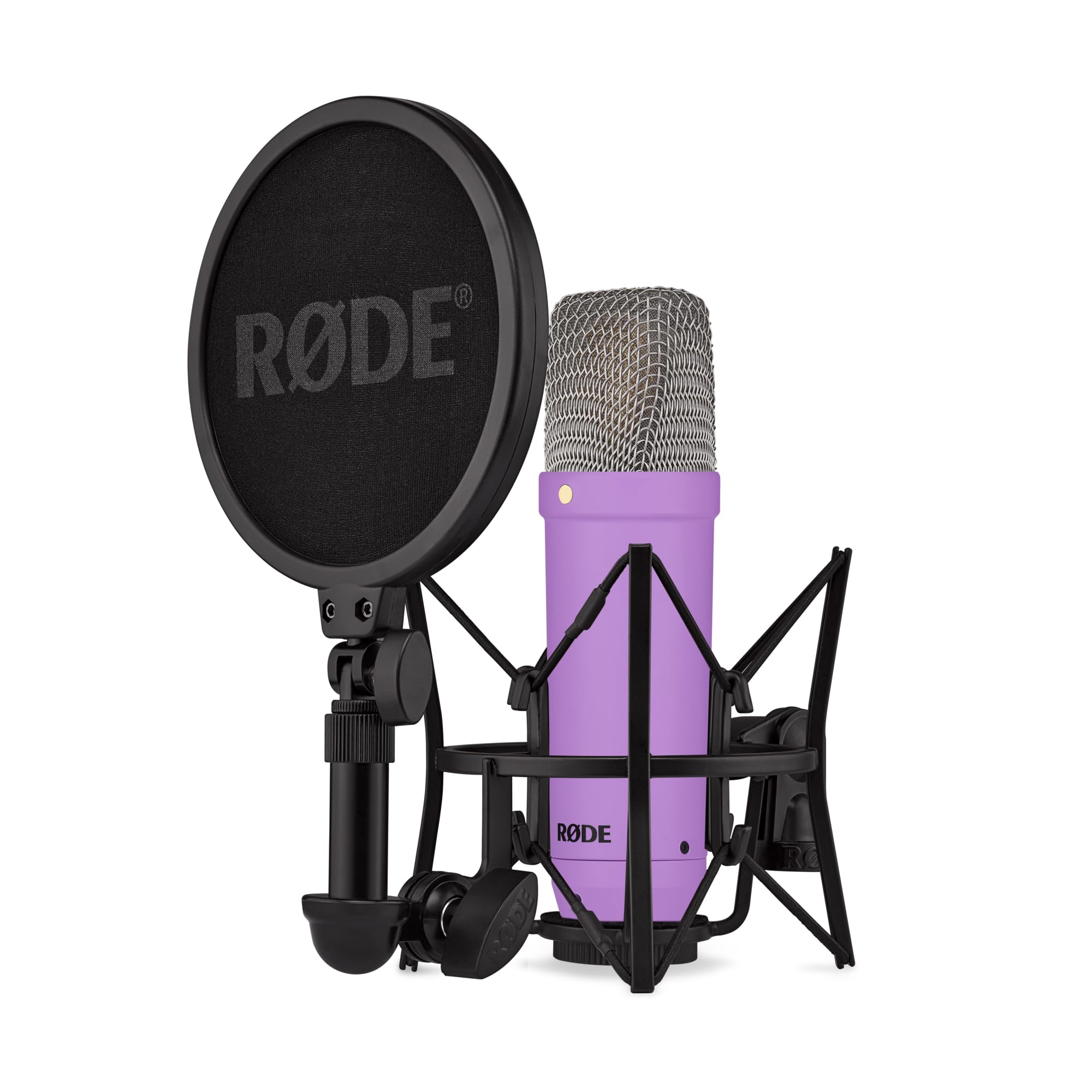 RØDE NT1 Signature Series Microfono a condensatore a grande diaframma della con supporto antivibratorio, filtro antipop e cavo XLR per produzione musicale, registrazione vocale, streaming e podcast