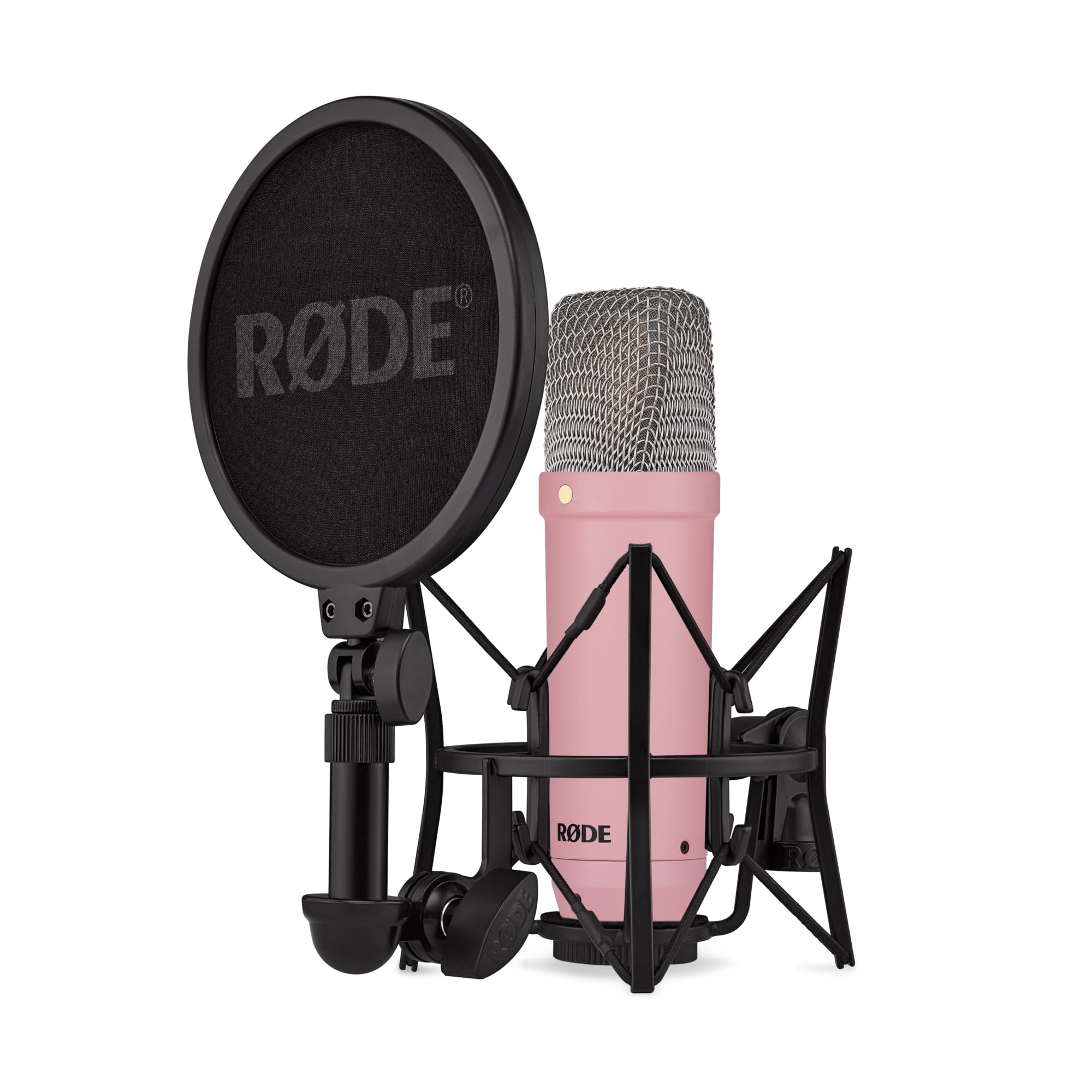 RØDE NT1 Signature Series Microfono a condensatore a grande diaframma della con supporto antivibratorio, filtro antipop e cavo XLR per produzione musicale, registrazione vocale, streaming e podcast