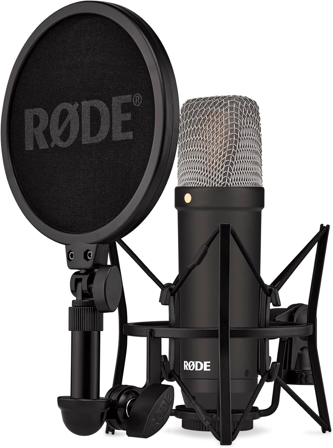 RØDE NT1 Signature Series Microfono a condensatore a grande diaframma della con supporto antivibratorio, filtro antipop e cavo XLR per produzione musicale, registrazione vocale, streaming e podcast