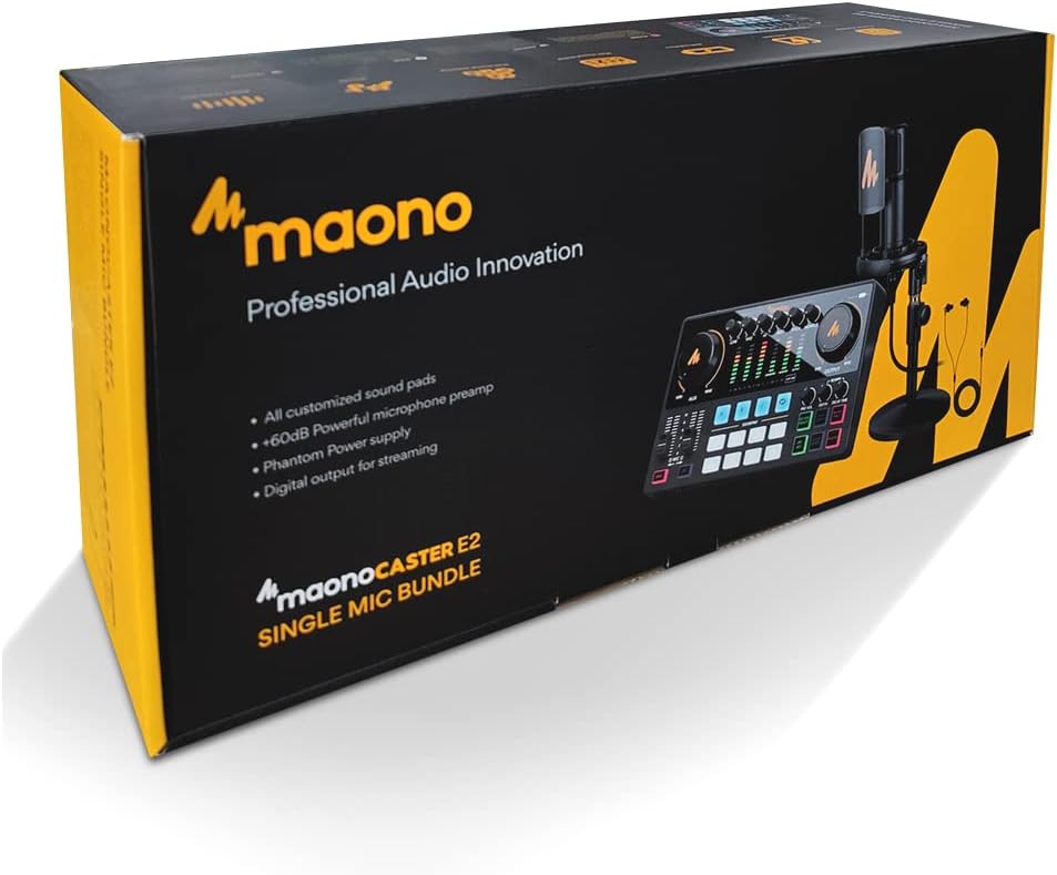 MAONO AME2A Interfaccia audio - effetti integrati, ingresso XLR e Inst, microfono incluso