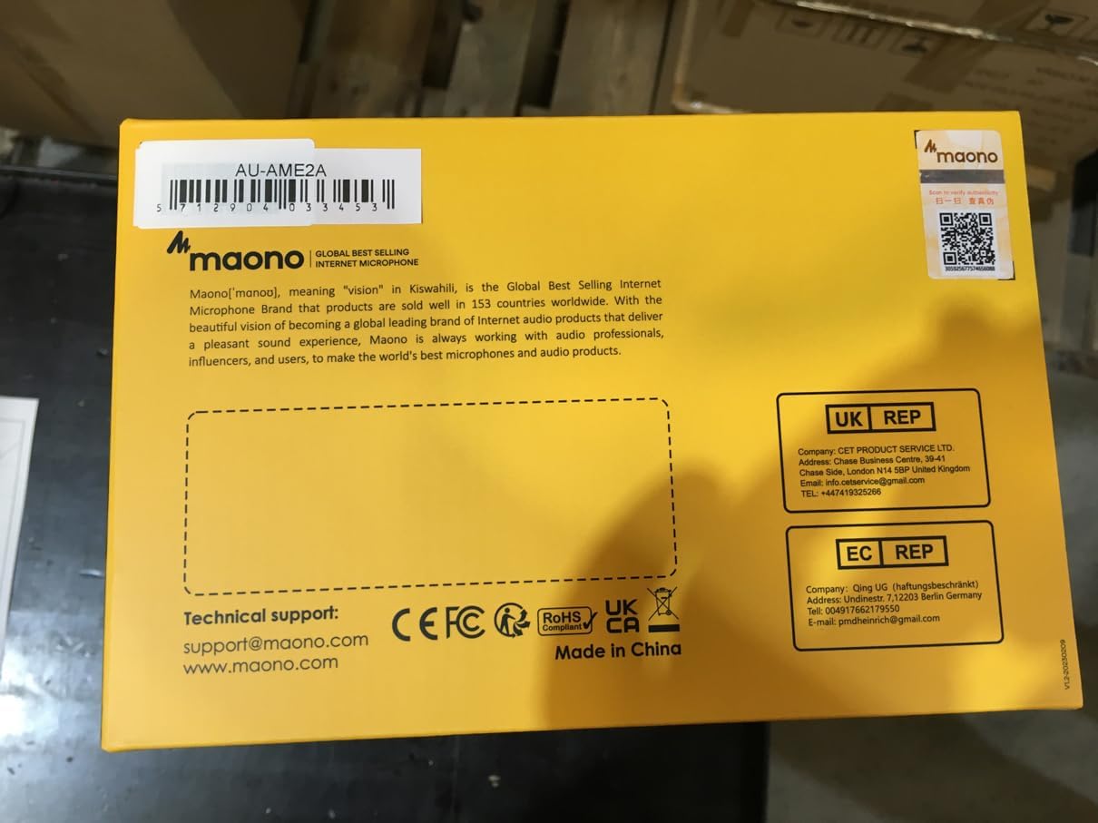 MAONO AME2A Interfaccia audio - effetti integrati, ingresso XLR e Inst, microfono incluso
