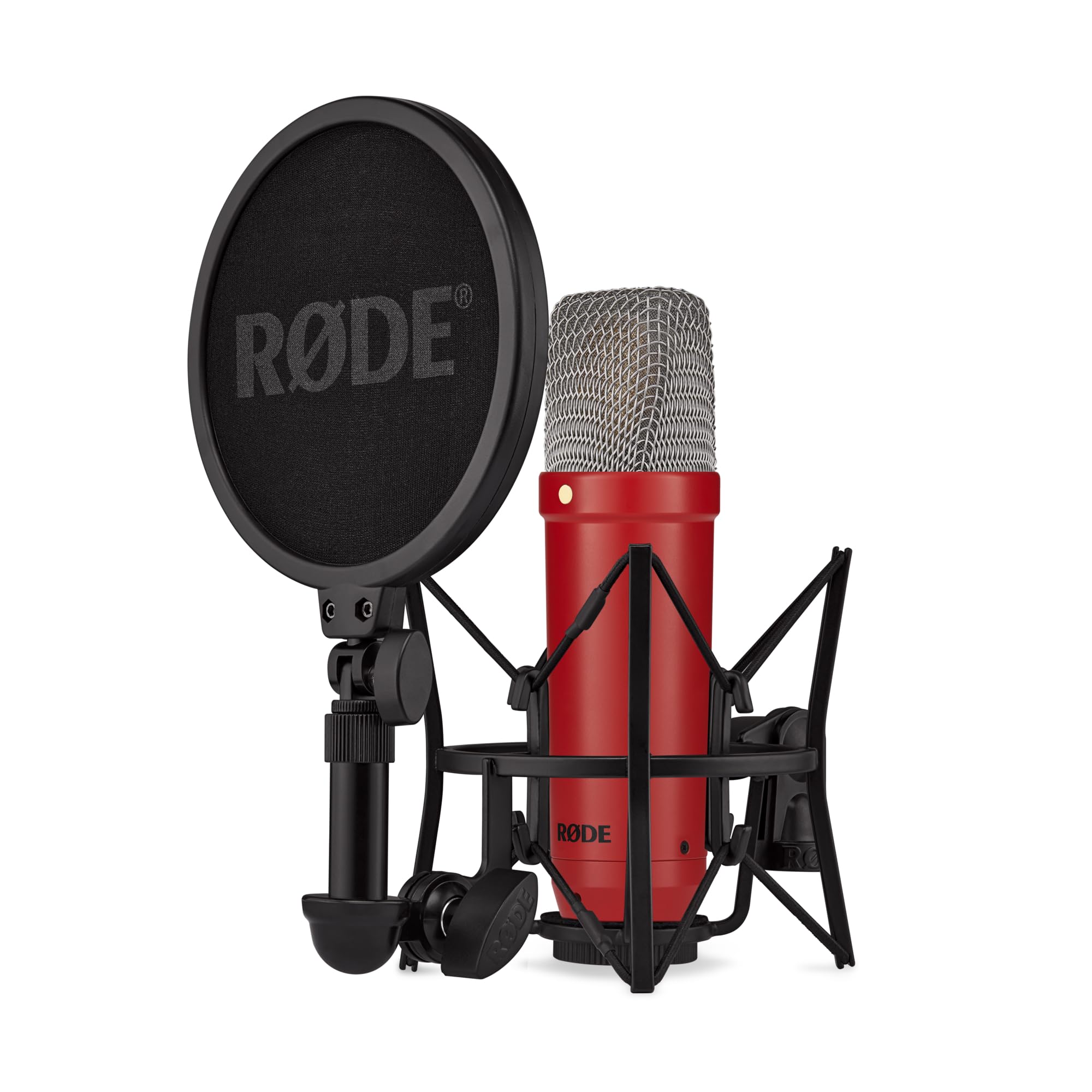RØDE NT1 Signature Series Microfono a condensatore a grande diaframma della con supporto antivibratorio, filtro antipop e cavo XLR per produzione musicale, registrazione vocale, streaming e podcast