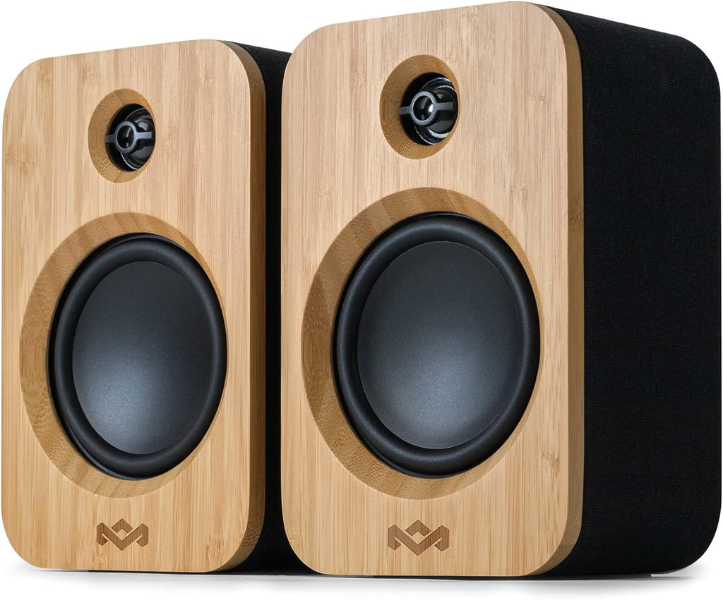 Marley Casse House of Get Together Duo da Libreria - Casse Bluetooth con Ingresso AUX, Compatibili con Giradischi e Vinili - Altoparlanti Libreria Attivi ad Alta Definizione, Design Sostenibile