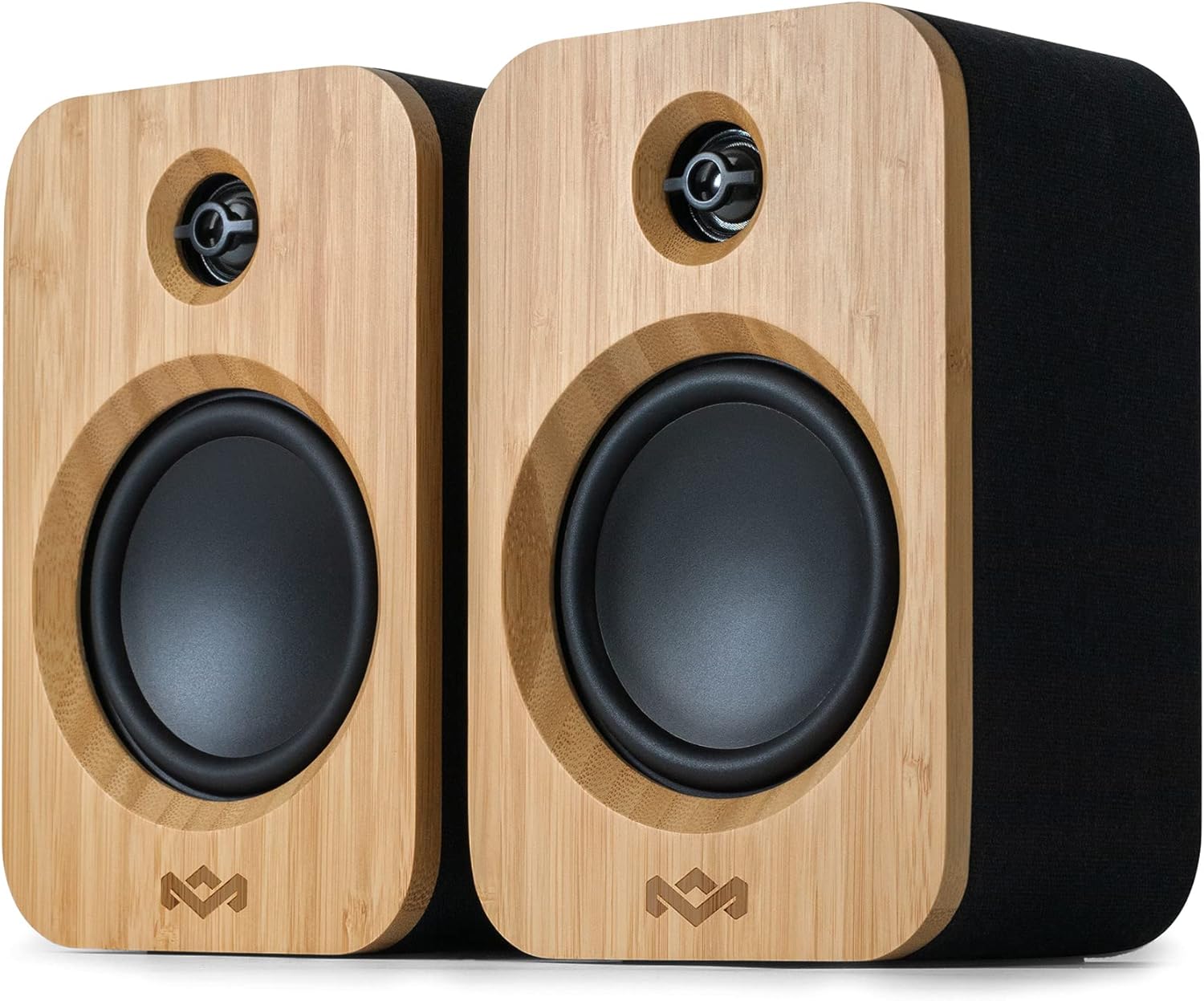 Marley Casse House of Get Together Duo da Libreria - Casse Bluetooth con Ingresso AUX, Compatibili con Giradischi e Vinili - Altoparlanti Libreria Attivi ad Alta Definizione, Design Sostenibile